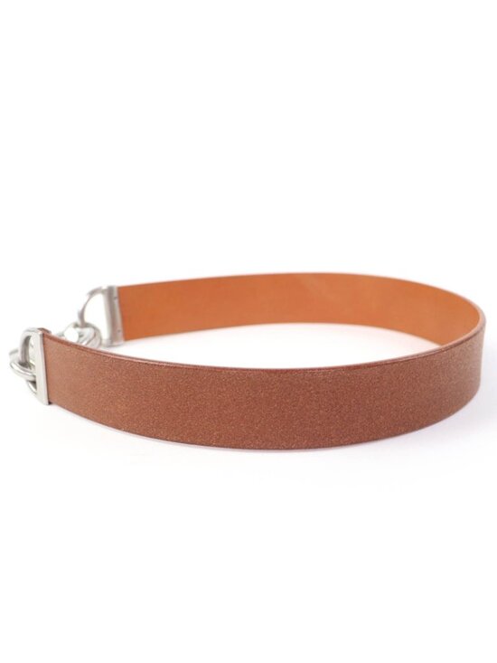Hermes Vintage Silver Martin Margiela Era Chaine D\'ancre Leather Belt Brown 70 main image 8